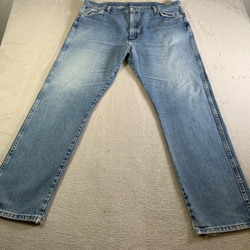 Vintage Wrangler 13MWZGK Cowboy Cut‎ Jeans Mens 40x32 Light Wash Blue Straight